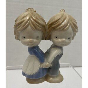 Vintage Boy Girl Holding Hands 1980 Porcelain Figurine Designers Collection -EUC